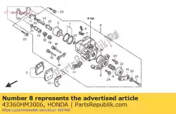 Tutaj możesz zamówić hamulec postojowy com od Honda , z numerem części 43360HM3006: