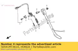 Aqui você pode pedir o mola, suporte lateral em Honda , com o número da peça 50541MT3610: