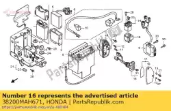 Aquí puede pedir conjunto de placa de fusibles de Honda , con el número de pieza 38200MAH671:
