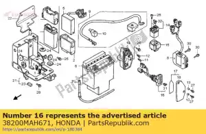 Honda 38200MAH671 conjunto de placa de fusível - Lado inferior