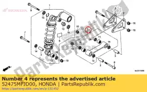 honda 52475MFJD00 varilla sub assy., cojín de conexión - Lado inferior