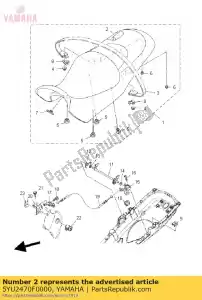 Yamaha 5YU2470F0000 tampa do assento comp. - Lado inferior