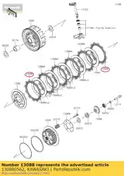 Ici, vous pouvez commander le friction des plaques auprès de Kawasaki , avec le numéro de pièce 130880562: