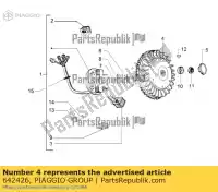 642426, Piaggio Group, rotor do volante (kokusan) vespa px vespa px zapm74100, zapm74101 zapm74200, zapm743d 125 150 1992 2007 2011 2016 2017 2018, Novo