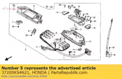 Here you can order the speedometer assy. From Honda, with part number 37200KS4621: