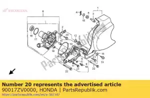 Honda 90017ZV0000 parafuso, flange, 6x18 - Lado inferior