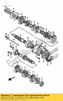 2422112C00, Suzuki, engranaje, segundo accionamiento suzuki rgv 250 1989 1991 1992 1993 1994, Nuevo