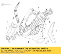 6219800087, Piaggio Group, bouclier avant blanc     , Nouveau