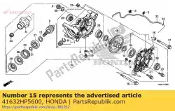 Aqui você pode pedir o calço b, coroa (0,55) em Honda , com o número da peça 41632HP5600: