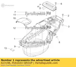 Aquí puede pedir compartimento para casco de Piaggio Group , con el número de pieza 623198: