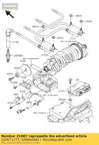 Kawasaki 210071277 rotor, pulserend - Onderkant