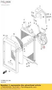 suzuki 1780040H00 fan assy,radiat - Bottom side