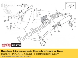 Aprilia 860178, Geluiddemper plaat, OEM: Aprilia 860178