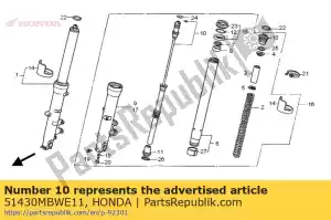 Honda 51430MBWE11 amortisseur comp., fr. - La partie au fond
