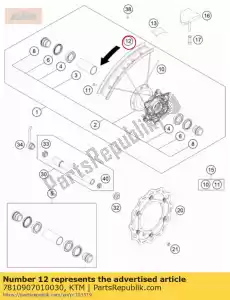 ktm 7810907010030 cerchio anteriore 1,6x21 'nero - Il fondo