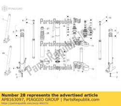 Aprilia AP8163097, Parapolvere d.45, OEM: Aprilia AP8163097