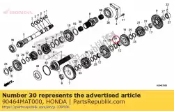 sluitring, slot, 30mm van Honda, met onderdeel nummer 90464MAT000, bestel je hier online: