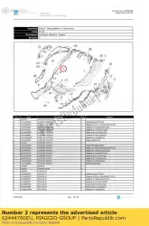 Qui puoi ordinare pannello laterale rh da Piaggio Group , con numero parte 62444700EU: