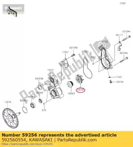 kawasaki 592560554 impeller ex300adf - Bottom side