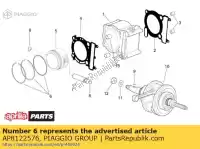 AP8122576, Piaggio Group, piston ring set aprilia  leonardo 250 1999 2000 2001 2002 2003 2004, New