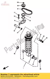 Yamaha 90201202H300 washer, plate - Bottom side