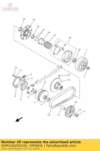 yamaha 5GM166200100 zespó? wspornika sprz?g?a - Dół
