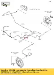 Aquí puede pedir 01 articulación-freno de Kawasaki , con el número de pieza 430611063: