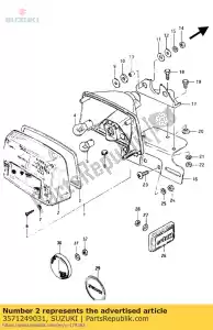 suzuki 3571249031 lente, combinação rr - Lado inferior