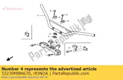 Ici, vous pouvez commander le pont, fourche haut auprès de Honda , avec le numéro de pièce 53230MBN670: