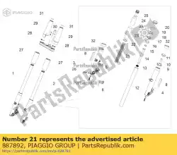 Tutaj możesz zamówić wiosna od Piaggio Group , z numerem części 887892: