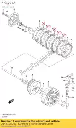 Here you can order the plate,clutch dr from Suzuki, with part number 2144125C01: