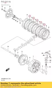 Suzuki 2144125C01 plate,clutch dr - Bottom side