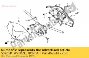 honda 53205KTW900ZE capa, fr. identificador * pb351p * (pb351p pérola montana azul) - Lado inferior