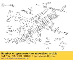 Tutaj możesz zamówić podnó? Ek od Piaggio Group , z numerem części 861786: