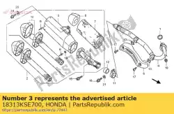 Aqui você pode pedir o corpo, silencioso j em Honda , com o número da peça 18313KSE700: