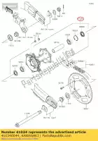 410340044, Kawasaki, tambor-conjunto, freio traseiro klx250s9f kawasaki  klx 250 300 2009 2010 2011 2012 2013 2014 2015 2016 2017 2018 2019 2020 2021, Novo