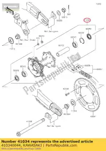 kawasaki 410340044 drum-assy, ??achterrem klx250s9f - Onderkant