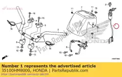 Ici, vous pouvez commander le interrupteur, allumage auprès de Honda , avec le numéro de pièce 35100HM8000: