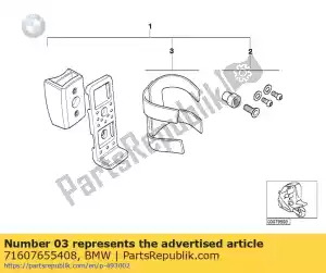 bmw 71607655408 hook&loop fastener - Bottom side