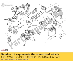 Aprilia AP8112665, Voorzijde knipperlicht licht, OEM: Aprilia AP8112665