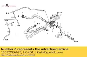 Honda 18652MEA670 tubo b (ai) - Lado inferior