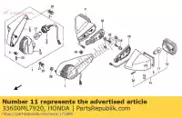 33600ML7920, Honda, Winker assy., r. rr. (###) honda cbr vfr 600 750 1989 1991 1992 1993 1994 1995 1996, Nowy