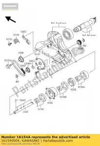 kawasaki 161540004 rotor-pompe, récupération huilep vn200 - La partie au fond