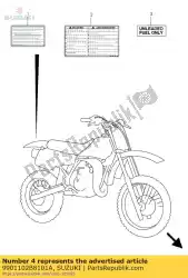 Qui puoi ordinare manuale del proprietario da Suzuki , con numero parte 9901102B8101A: