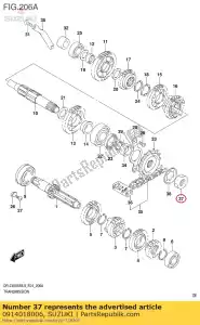 suzuki 0914018006 porca 18mm - Lado inferior