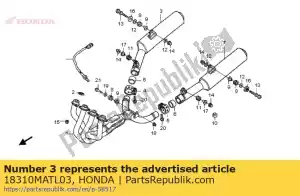 honda 18310MATL03 muffler comp., r. - Bottom side