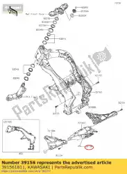 Here you can order the pad,10x34x5 zr1000fef from Kawasaki, with part number 391561811: