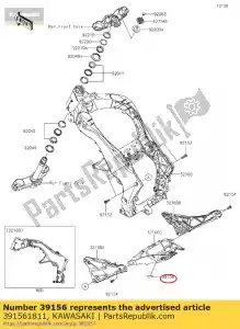 kawasaki 391561811 pad,10x34x5 zr1000fef - Bottom side