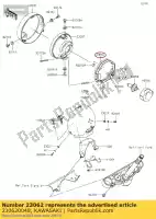 230620048, Kawasaki, bracket-comp, lampe frontale vn900c7 kawasaki  vn vulcan 900 2007 2008 2009 2010 2011 2012 2013 2014 2015 2016 2017 2018 2019 2020 2021, Nouveau