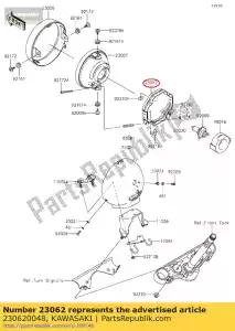 kawasaki 230620048 wspornik-komp, latarka czo?owa vn900c7 - Dół